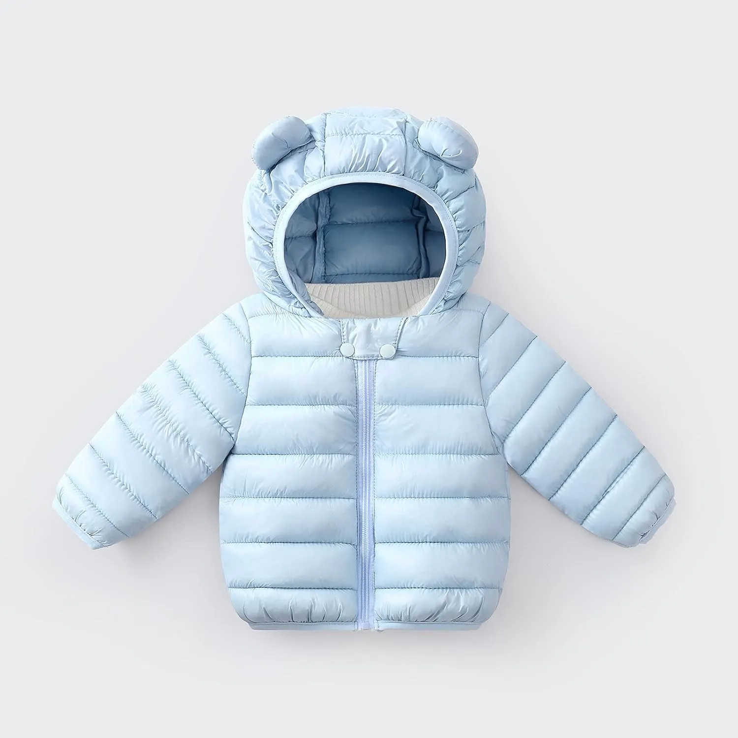 0-4 Years Toddler Kids Baby Girls Boys Bear Ears Down Puffer Jacket Hooded Outdoor Jacket Thick Warm Windproof Coat