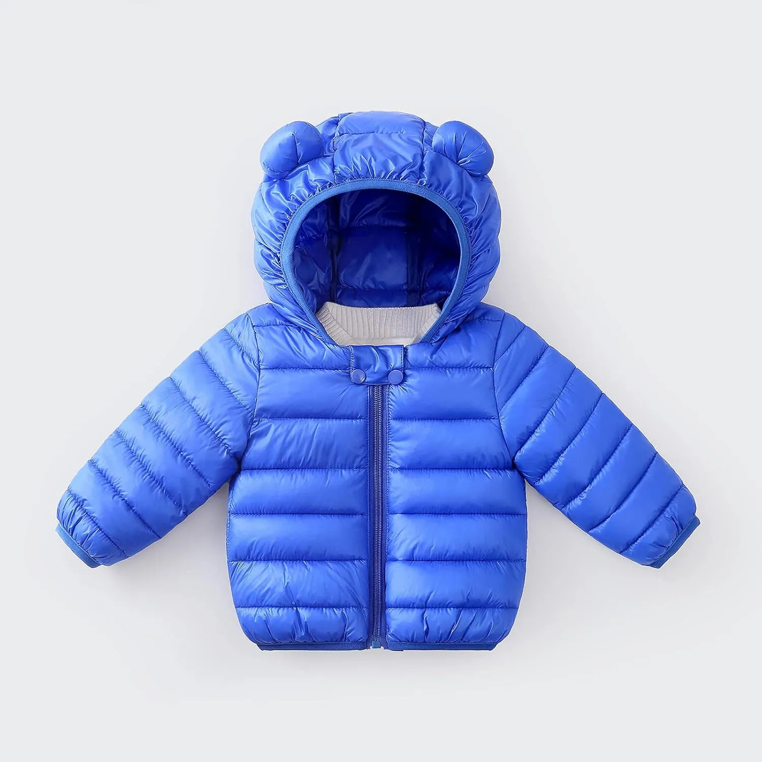 0-4 Years Toddler Kids Baby Girls Boys Bear Ears Down Puffer Jacket Hooded Outdoor Jacket Thick Warm Windproof Coat