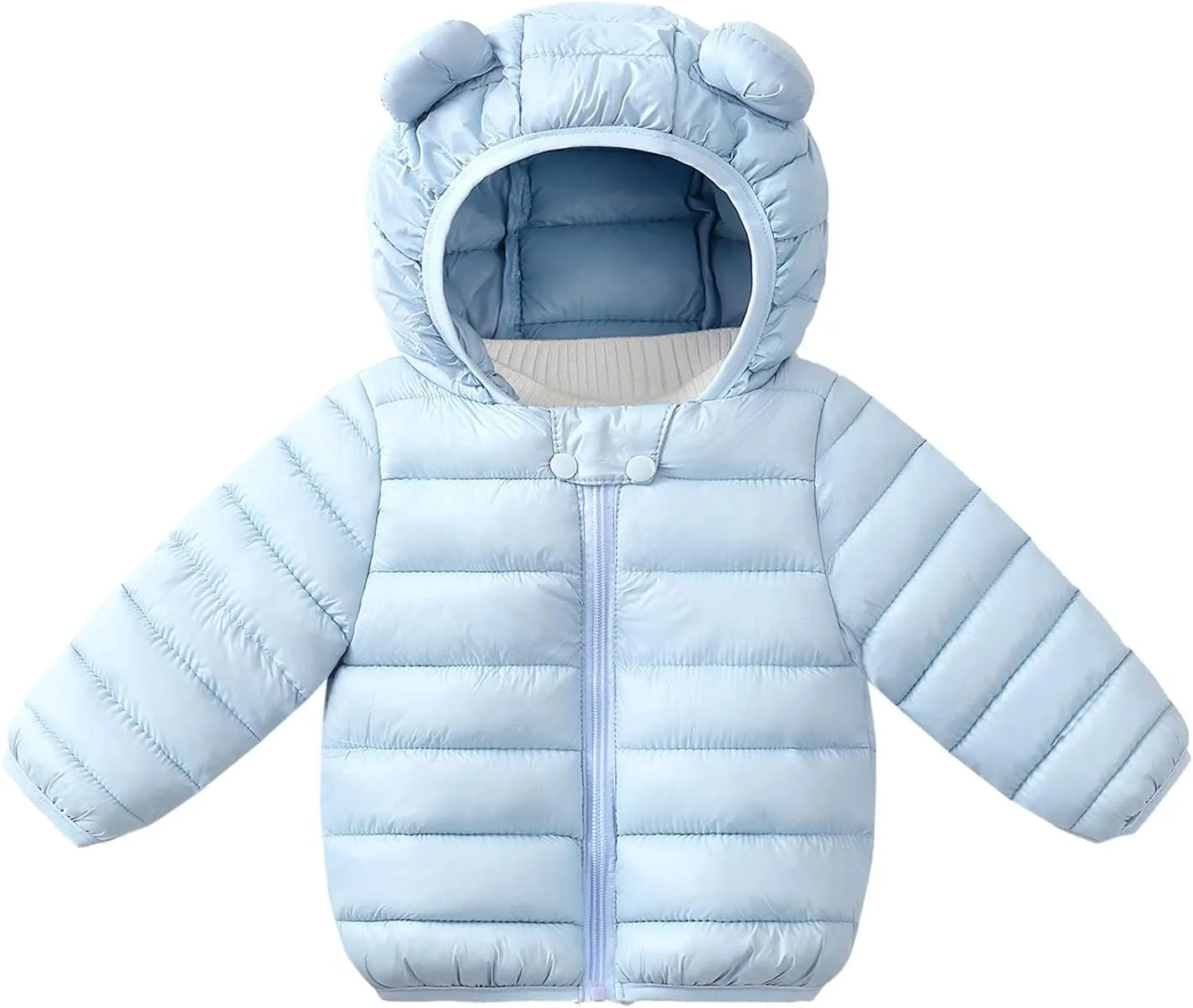 0-4 Years Toddler Kids Baby Girls Boys Bear Ears Down Puffer Jacket Hooded Outdoor Jacket Thick Warm Windproof Coat