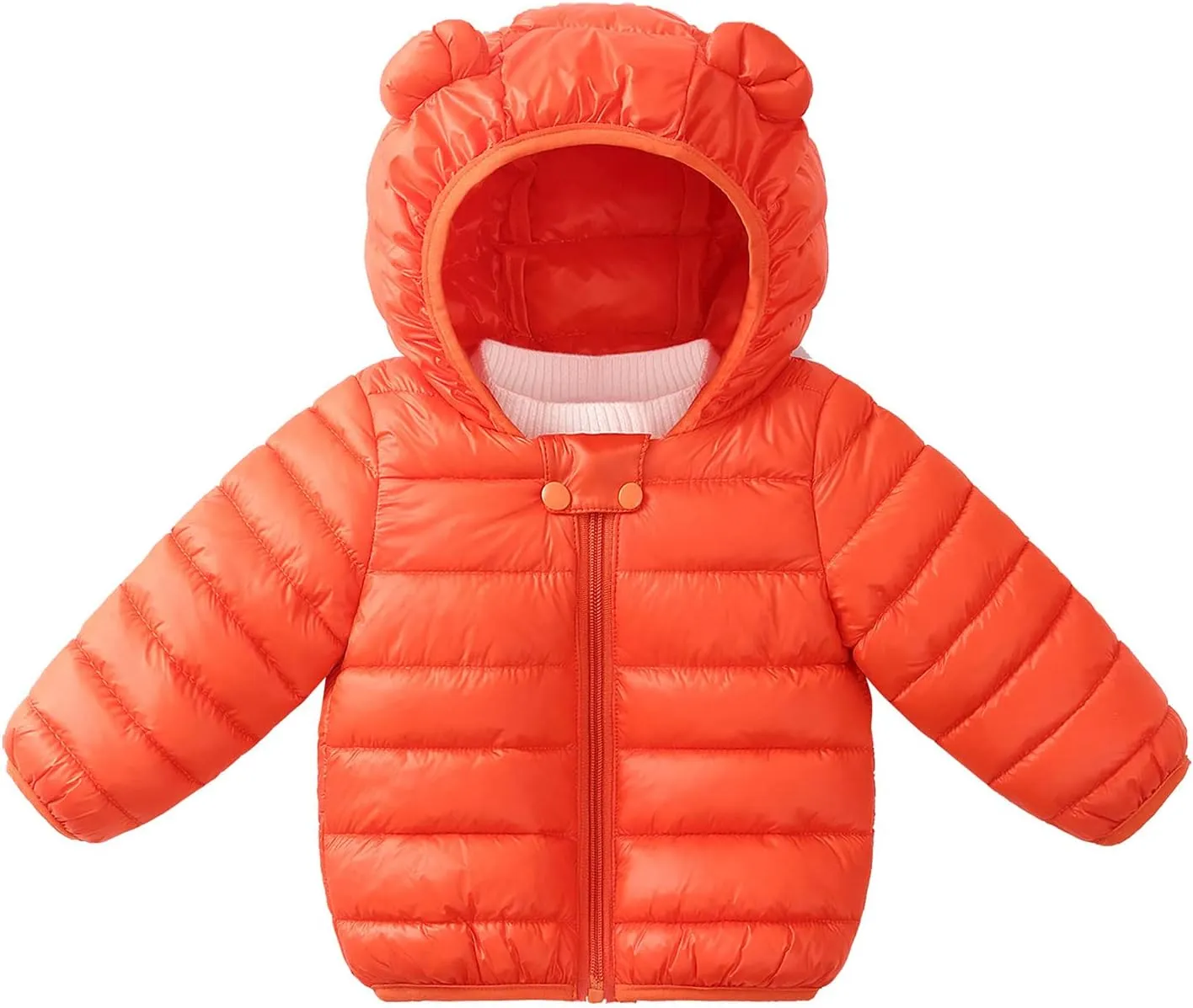 0-4 Years Toddler Kids Baby Girls Boys Bear Ears Down Puffer Jacket Hooded Outdoor Jacket Thick Warm Windproof Coat