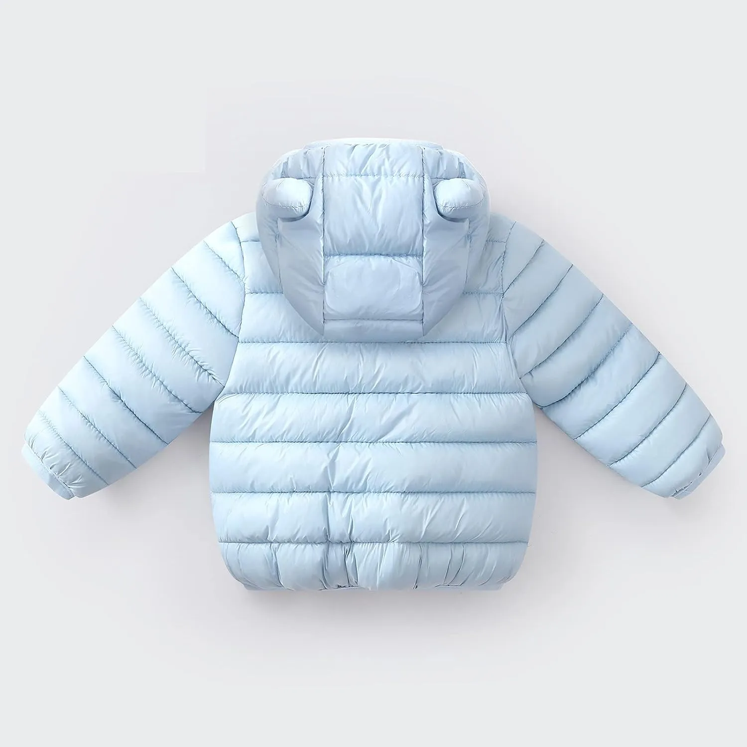 0-4 Years Toddler Kids Baby Girls Boys Bear Ears Down Puffer Jacket Hooded Outdoor Jacket Thick Warm Windproof Coat