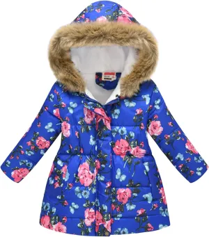 2-11 Years Toddler Baby Kids Girls Down Puffer Jacket Winter Thick Warm Parkas Hooded Windproof Coat Outwear Jacket