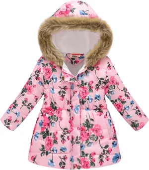 2-11 Years Toddler Baby Kids Girls Down Puffer Jacket Winter Thick Warm Parkas Hooded Windproof Coat Outwear Jacket