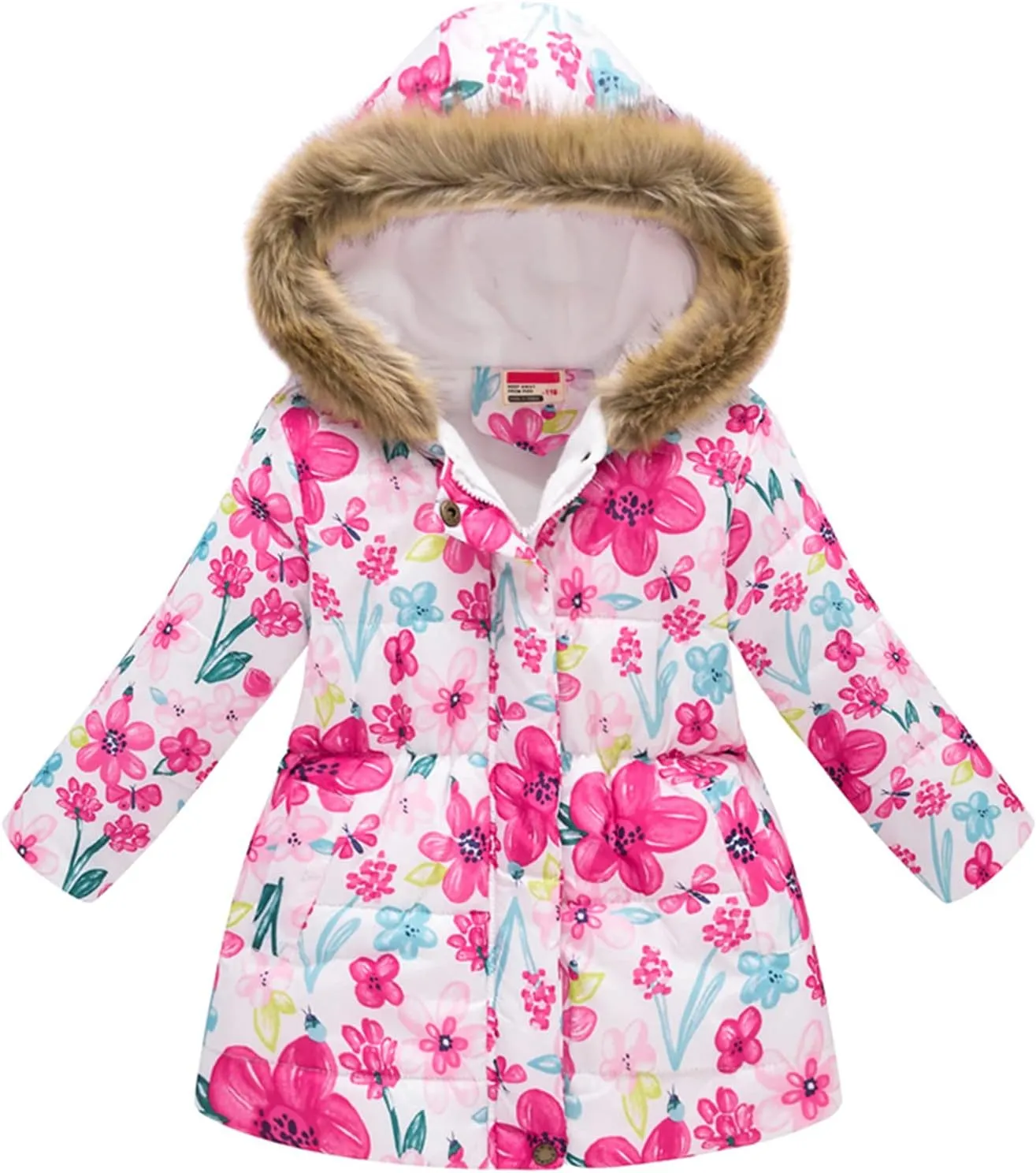2-11 Years Toddler Baby Kids Girls Down Puffer Jacket Winter Thick Warm Parkas Hooded Windproof Coat Outwear Jacket