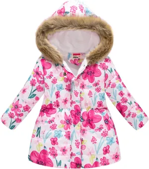 2-11 Years Toddler Baby Kids Girls Down Puffer Jacket Winter Thick Warm Parkas Hooded Windproof Coat Outwear Jacket