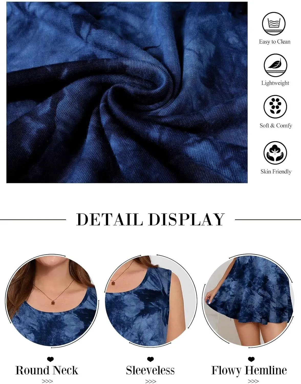 BELAROI Sleeveless Tops for Women Summer Plus Size Tunic Tops Round Neck Casual Flowy Tank Tops Loose Fit