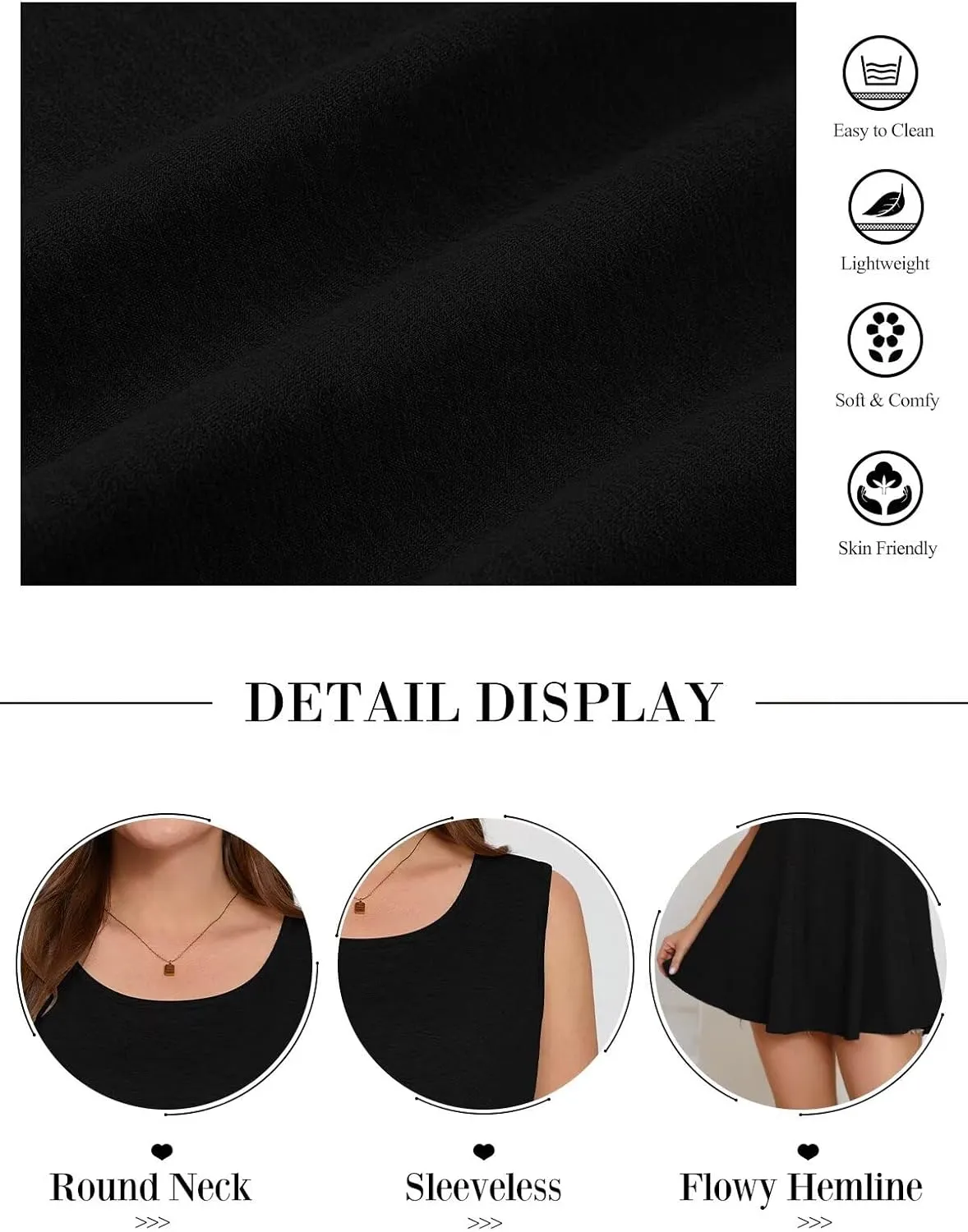 BELAROI Sleeveless Tops for Women Summer Plus Size Tunic Tops Round Neck Casual Flowy Tank Tops Loose Fit