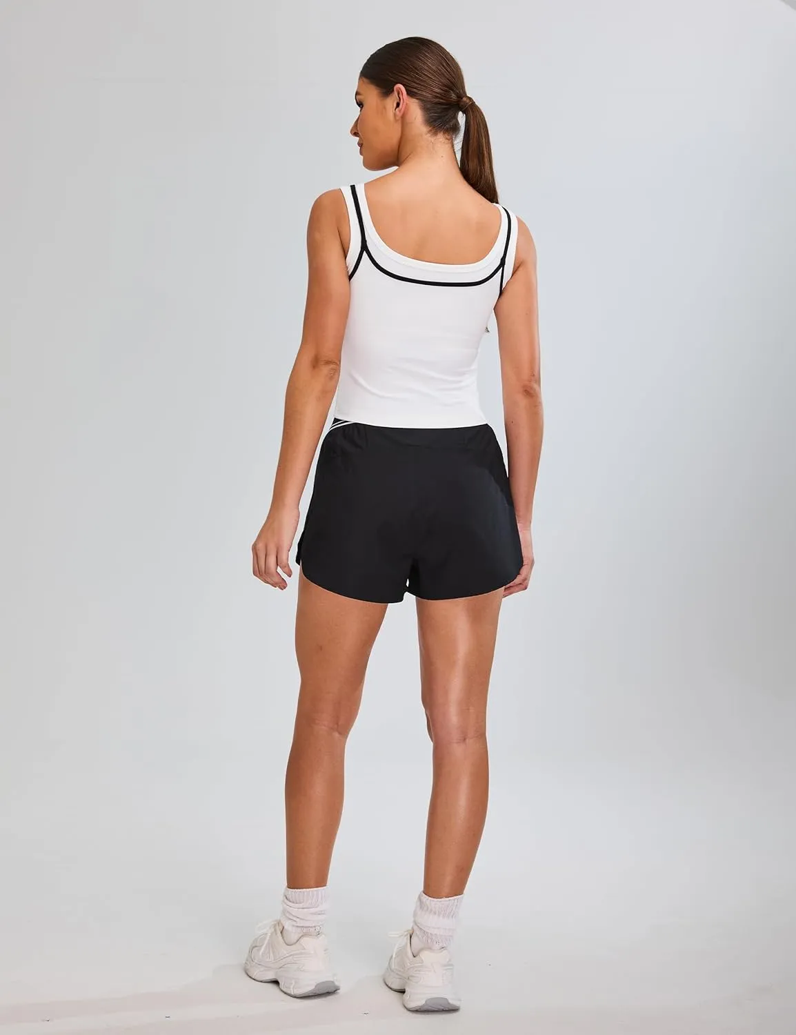 Blooming Jelly Women Workout Tank Tops Color Block Athletic Tops Crop Yoga Tops with Built in Bra