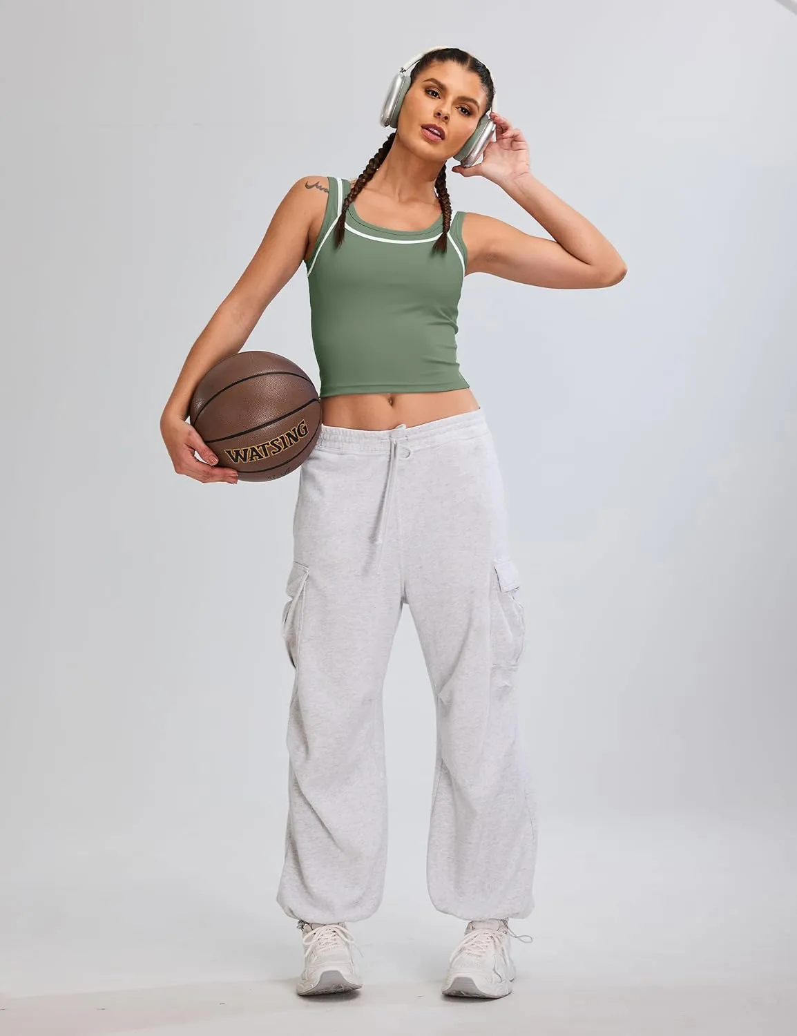 Blooming Jelly Women Workout Tank Tops Color Block Athletic Tops Crop Yoga Tops with Built in Bra