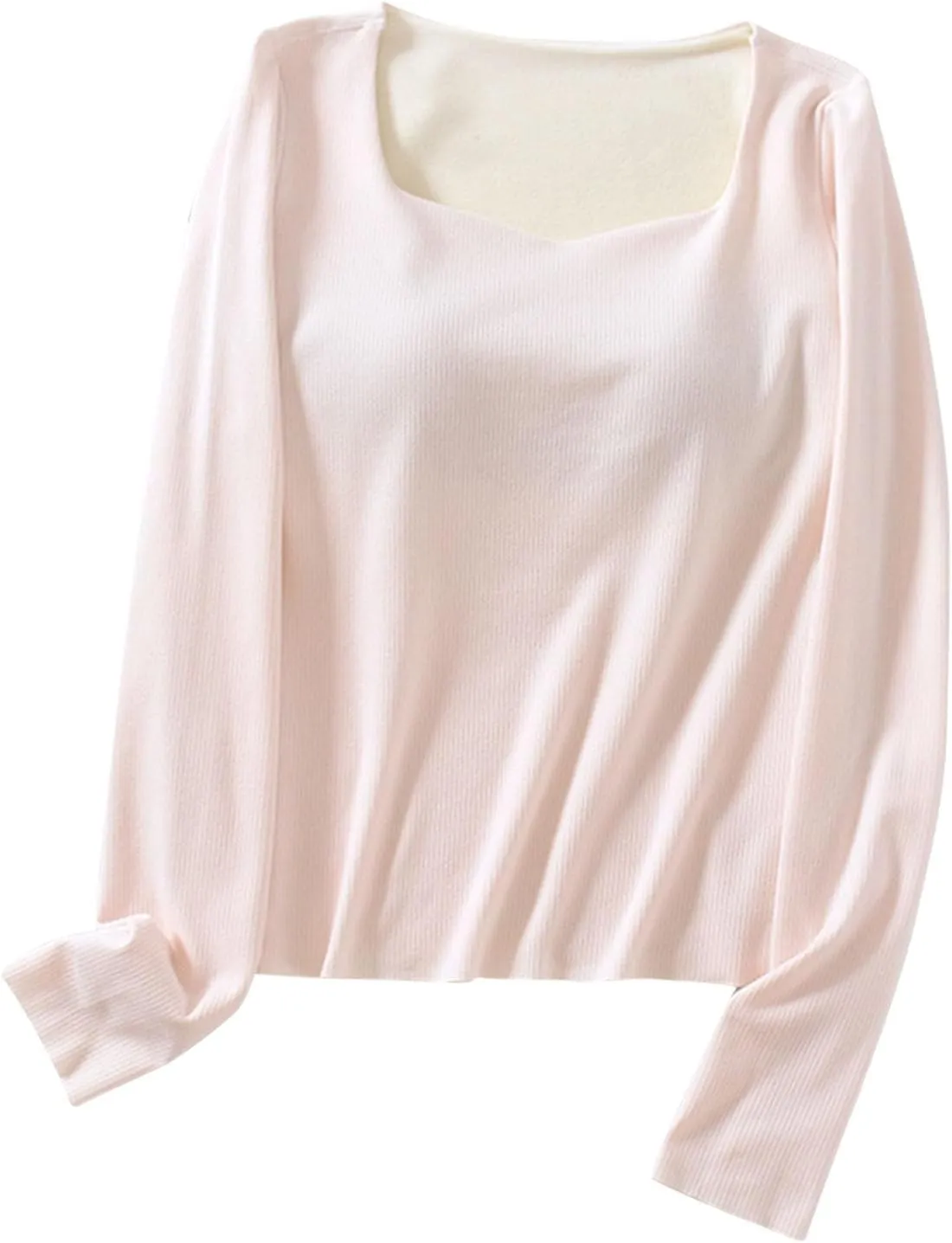 Built in Bra Tops for Women Long Sleeve Thermal Top Going Out Tops Dressy Casual Tops Loose Fitting Tops Blouse