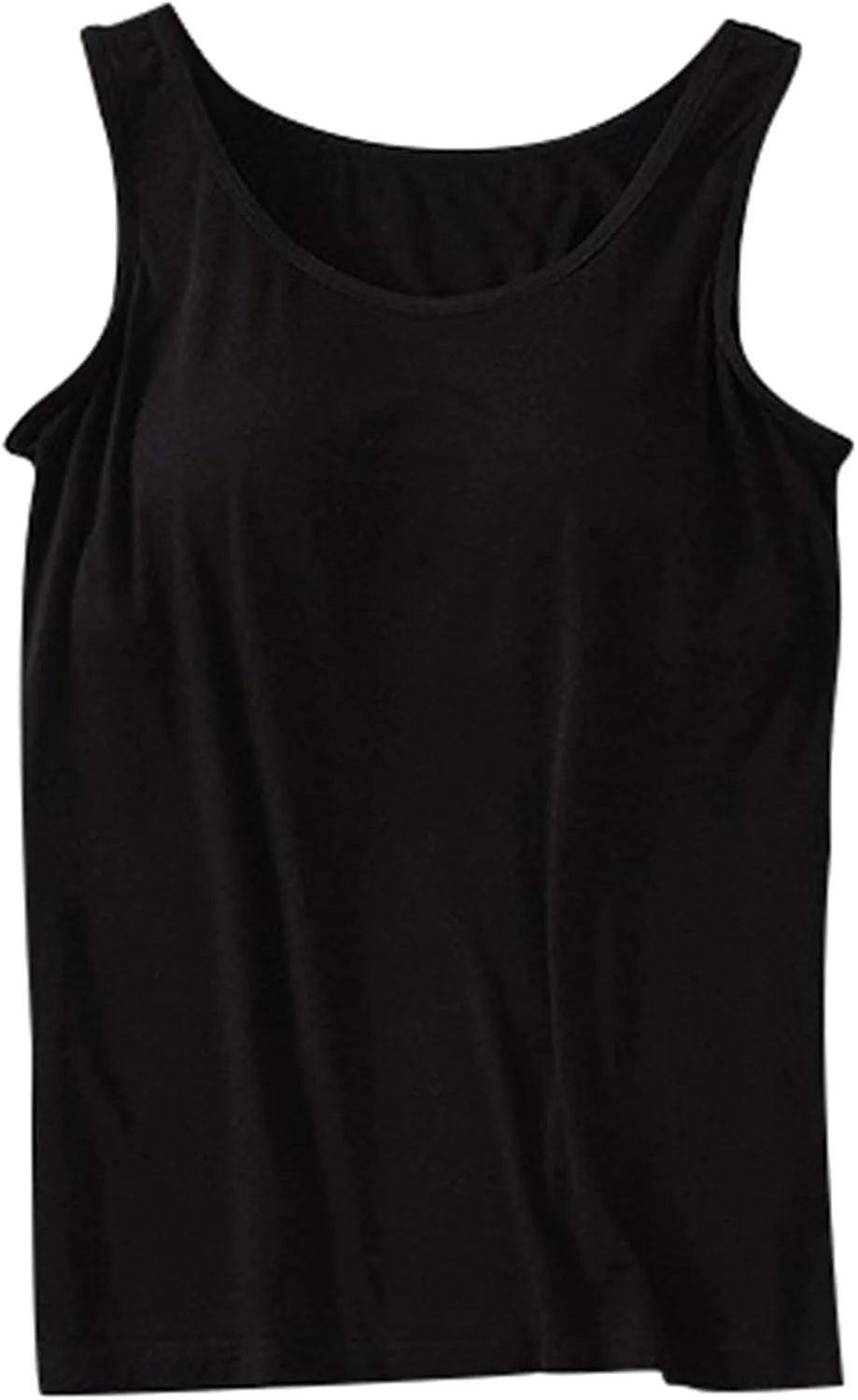 Camisole Tops for Women Built-in Bra Spaghetti Straps Yoga Shirt Seamless Tank Top Undershirt