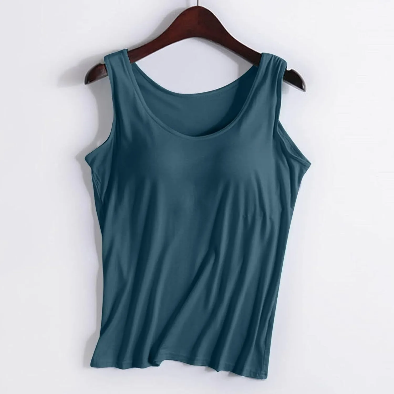 Camisole Tops for Women Cotton Racerback Breathable Tank Top Wtih Shelf Bra Workout Yoga Shirt