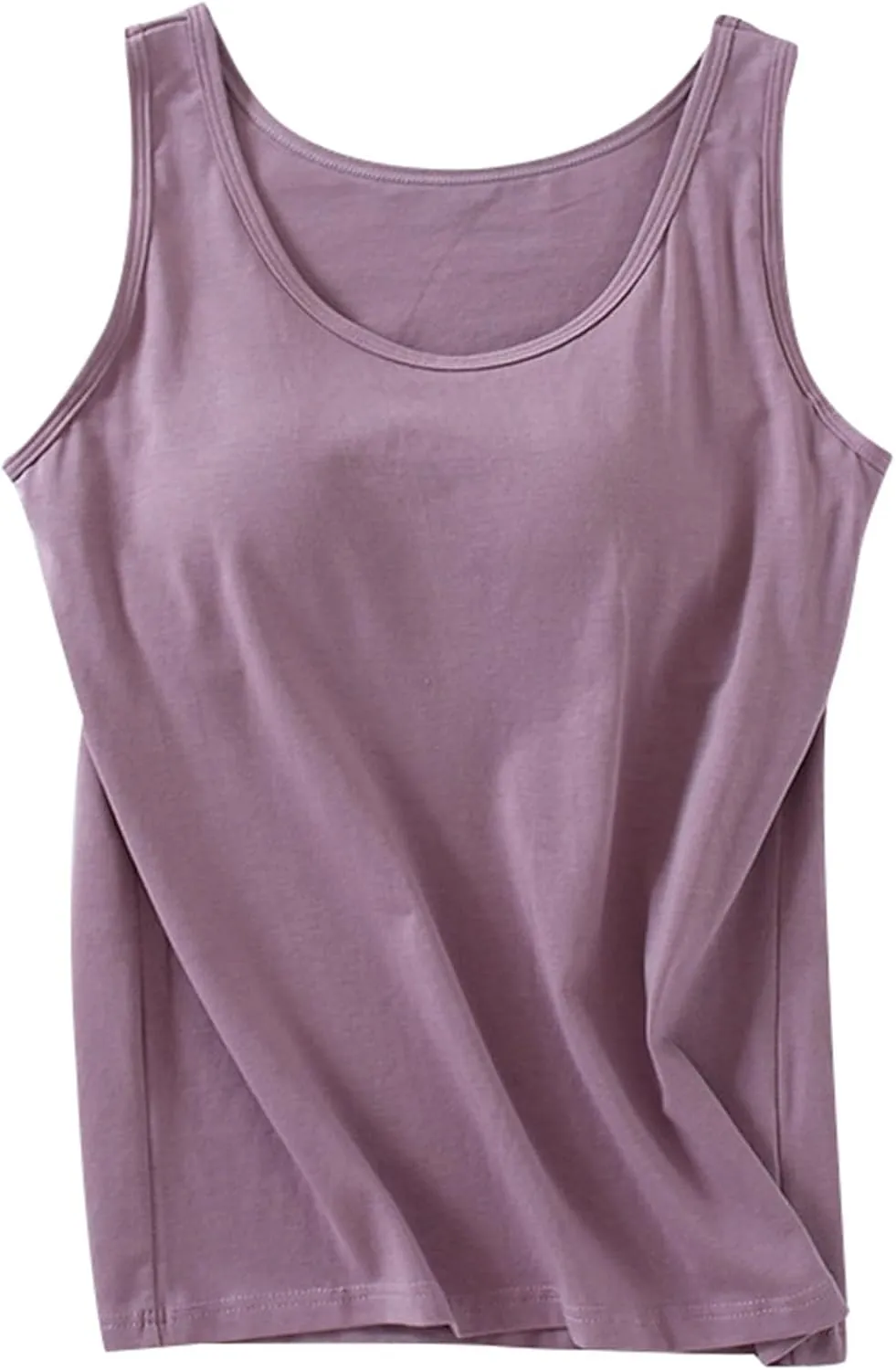 Camisole Tops for Women Cotton Racerback Breathable Tank Top Wtih Shelf Bra Workout Yoga Shirt