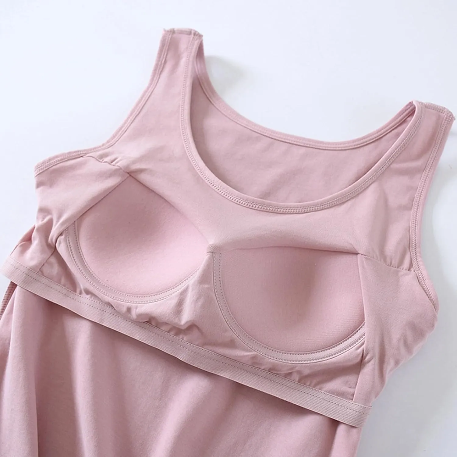 Camisole Tops for Women Cotton Racerback Breathable Tank Top Wtih Shelf Bra Workout Yoga Shirt