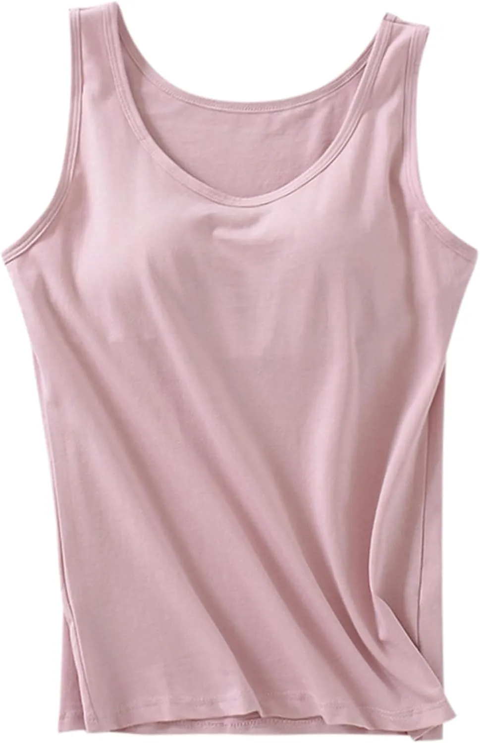 Camisole Tops for Women Cotton Racerback Breathable Tank Top Wtih Shelf Bra Workout Yoga Shirt