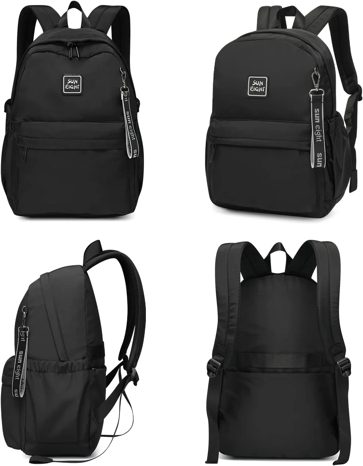 CaranY Kids Backpack Girls and Boys Large Space Waterproof Classic School Backpack Light Weight Medium Size Multi-pocket Black Toddler Backpack Suitable For 3 To 13 Years old