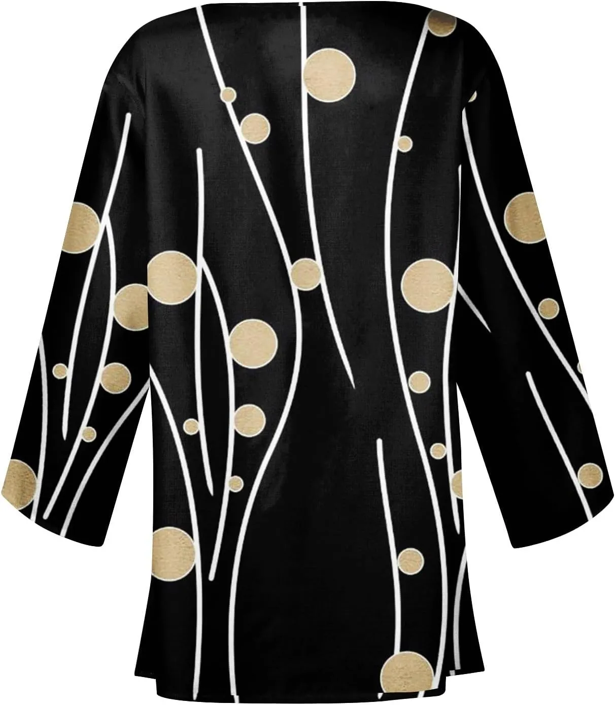 Cardigans for Women 2025 Retro Print 3/4 Sleeve Cardigans Lightweight Blouse Tops Coat Casual Duster Jackets