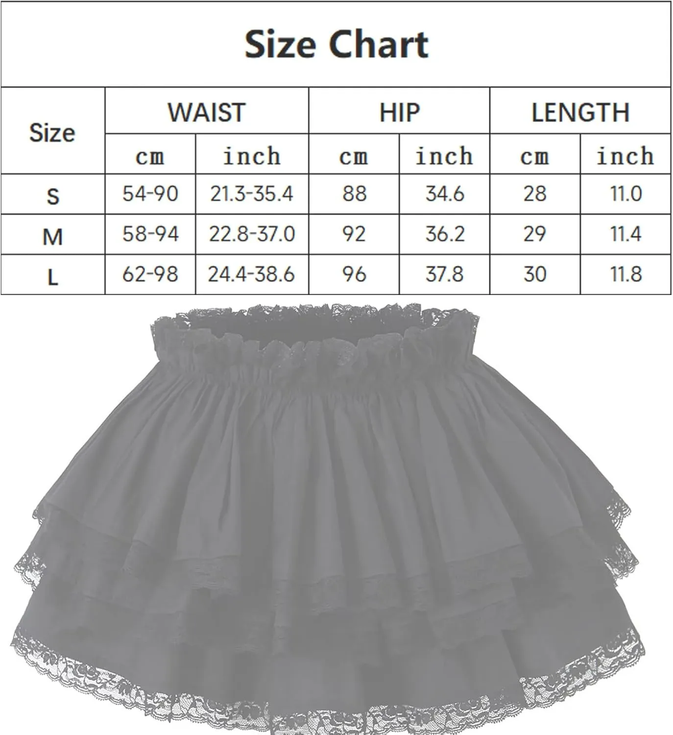 Cute Mini Lace Skirts for Women Pleated Skirt Layered Lace Trim Half Slips A-Line Puffy Flowy Party Skirt