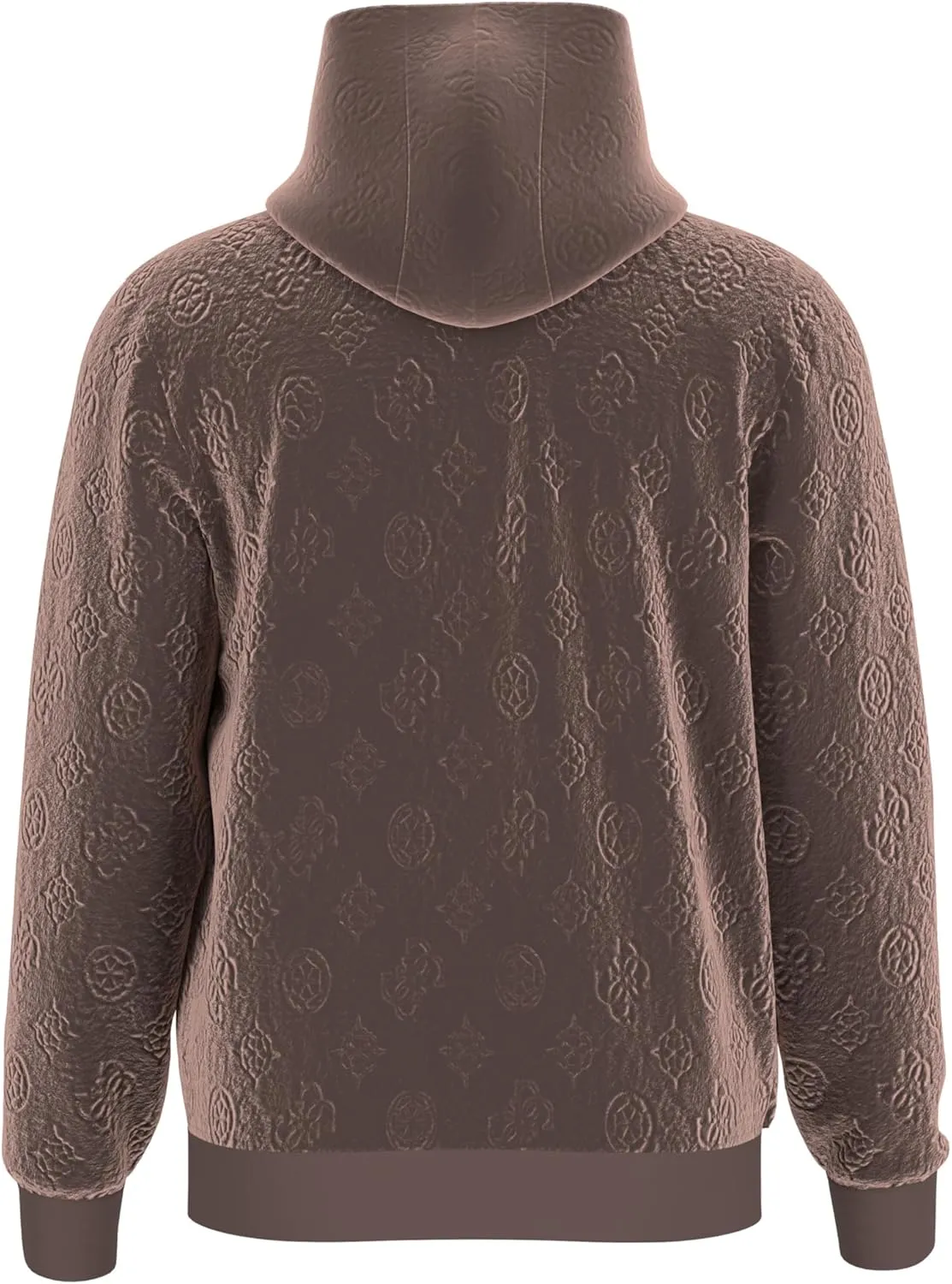 GUESS Men's Embossed Bonded Velvet Hoodie