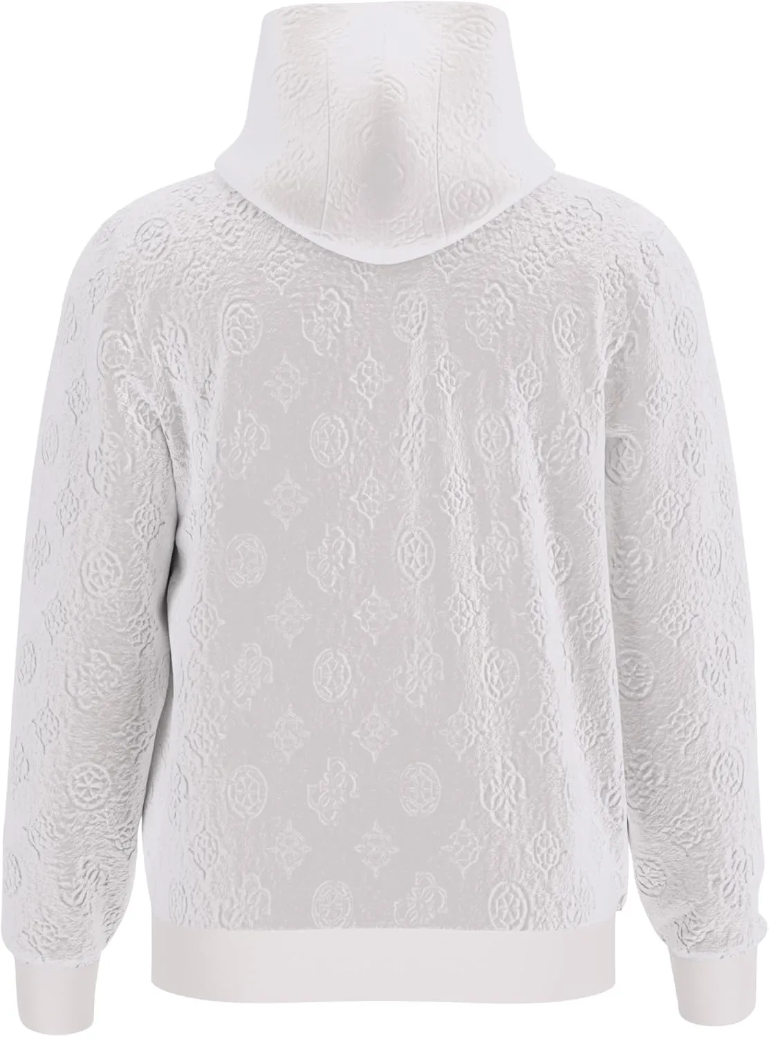 GUESS Men's Embossed Bonded Velvet Hoodie