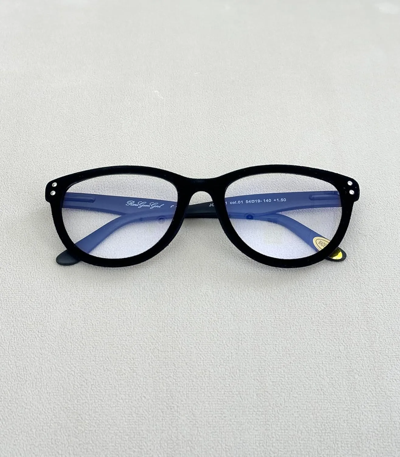 Hypoallergenic Velvet Rimmed, Blue Light Blocking Cat Eye Reading Glasses