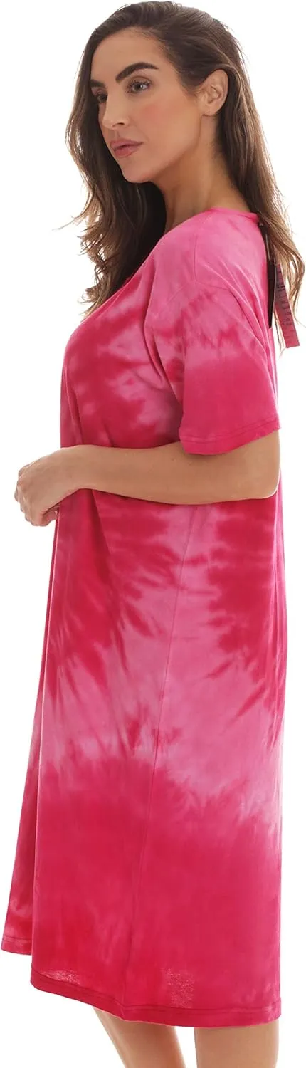 Just Love Short Sleeve Tie Dye Nightgown for Women