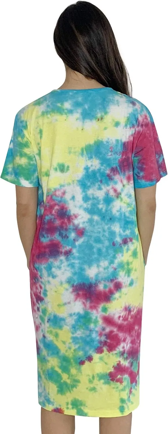 Just Love Short Sleeve Tie Dye Nightgown for Women