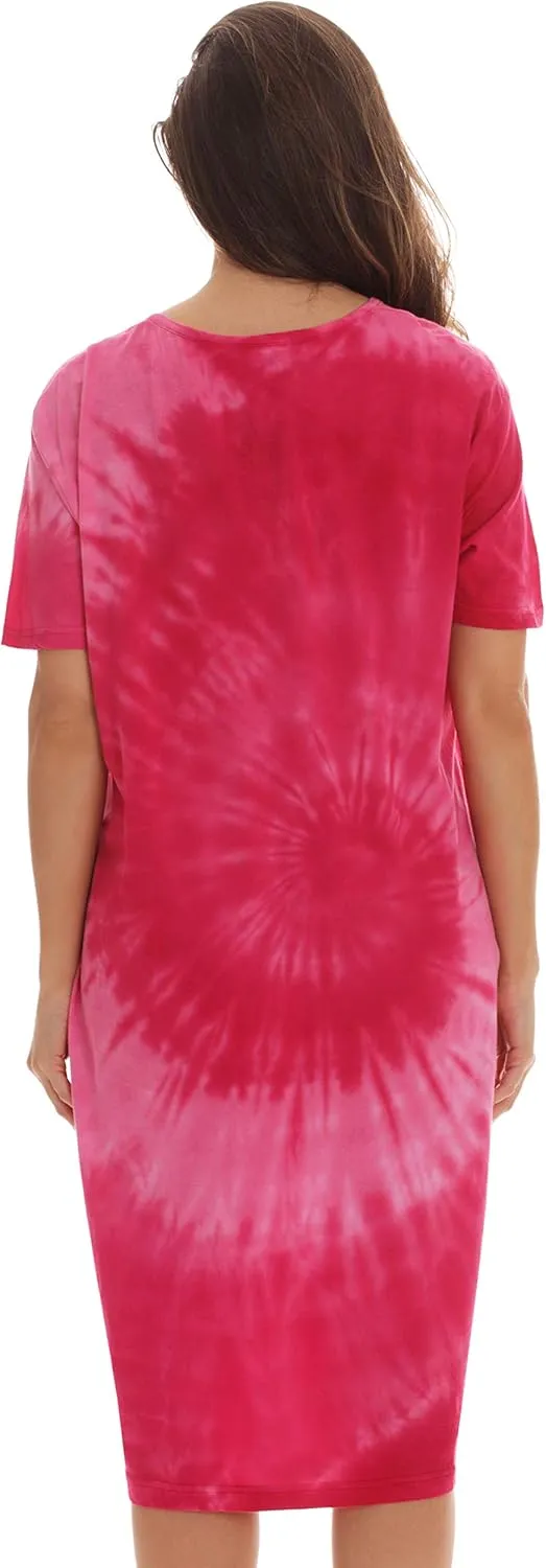 Just Love Short Sleeve Tie Dye Nightgown for Women