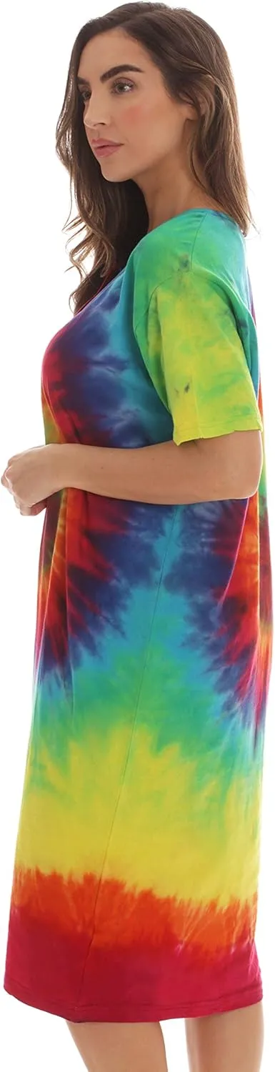 Just Love Short Sleeve Tie Dye Nightgown for Women