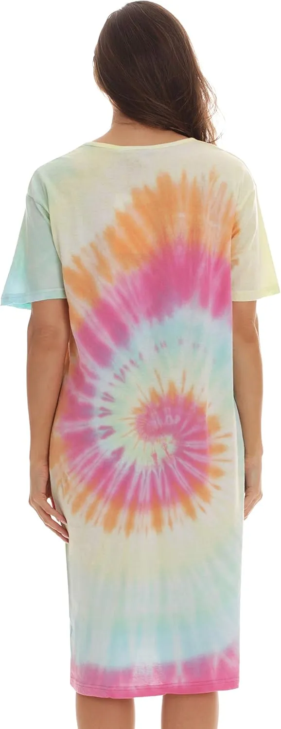 Just Love Short Sleeve Tie Dye Nightgown for Women