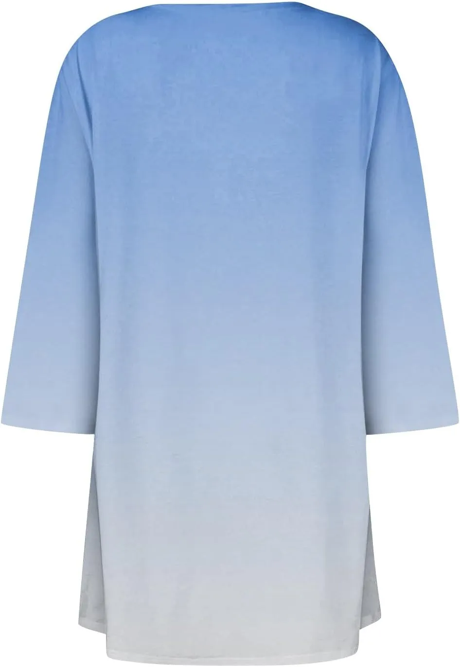 Kimono Cardigan 3/4 Sleeve Cardigan for Women,Plus Size Gradient Open Front Lightweight Summer Cardigan with Pocket
