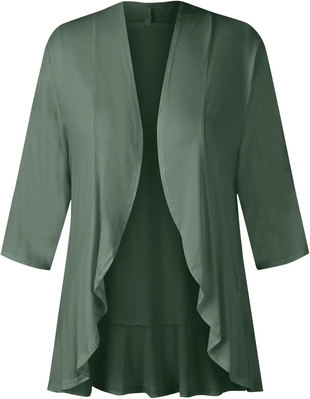 Kimonos for Women Breathable Open Front Tops Lightweight Cardigan Lrregular Hemline Cover Up Loose Fit Casual Coat