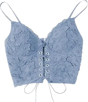 Lace Bralette for Women Sexy Spaghetti Strap Breathable Tank Top V Neck Push up Slim Fit Basic Vest Women Sport Bras