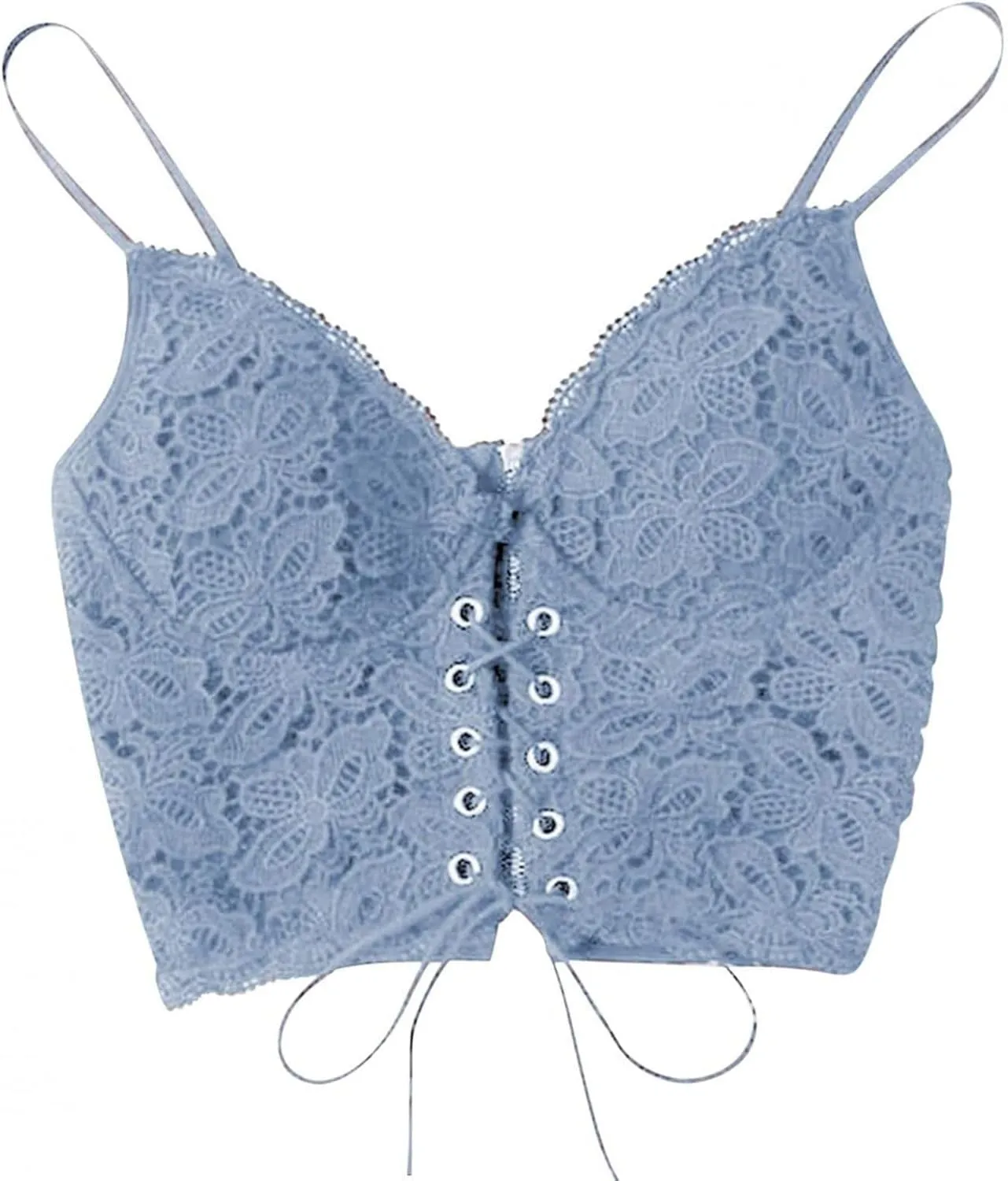 Lace Bralette for Women Sexy Spaghetti Strap Breathable Tank Top V Neck Push up Slim Fit Basic Vest Women Sport Bras