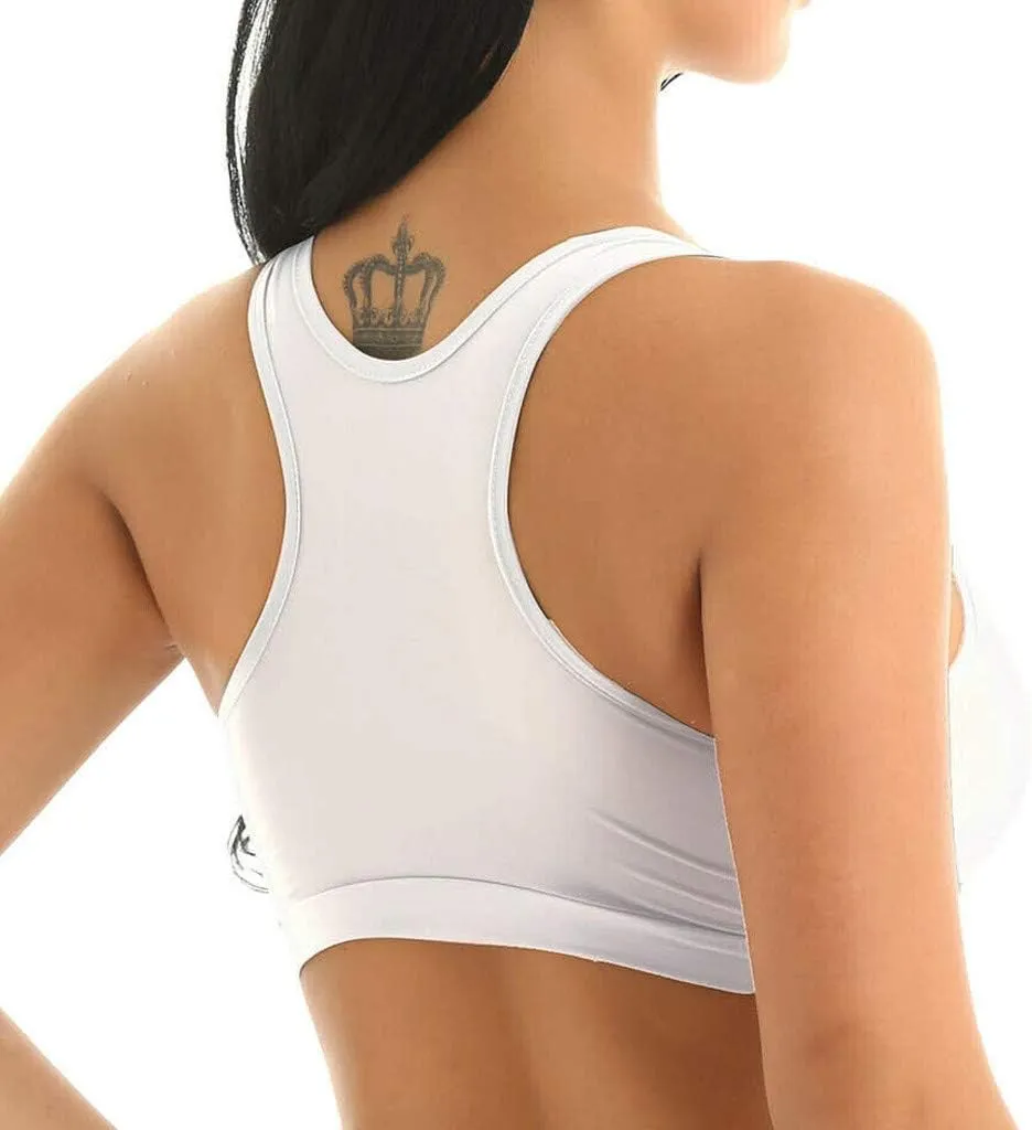 Lace Top Bra Stretch Underwear Women Crop Mesh See Through Workout
