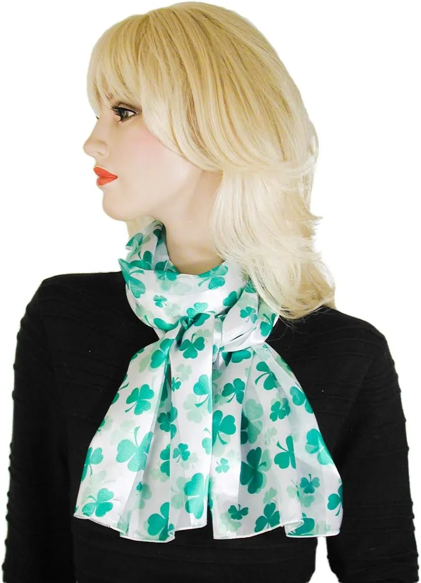 Light and Bright Shamrock Scarves for St Patrick's Day Lightweight and Silky