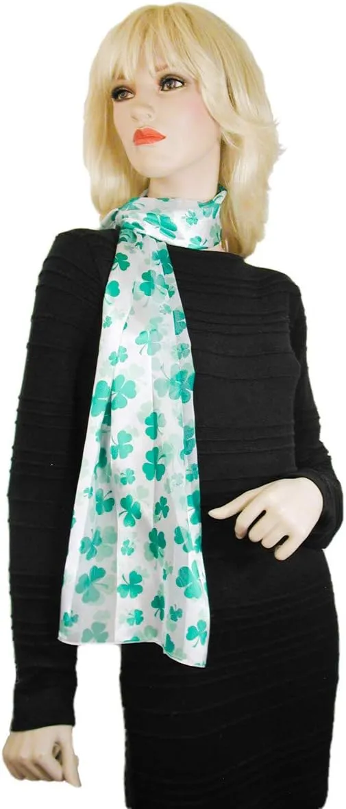 Light and Bright Shamrock Scarves for St Patrick's Day Lightweight and Silky
