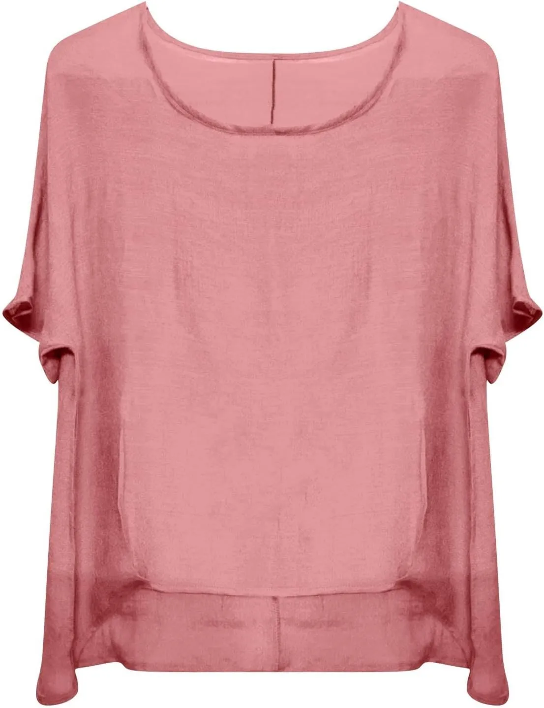Linen Shirts for Women Summer 2025 Trendy Plus Size Crewneck Short Sleeve Cute Tops Casual Loose Fit Comfy Blouses