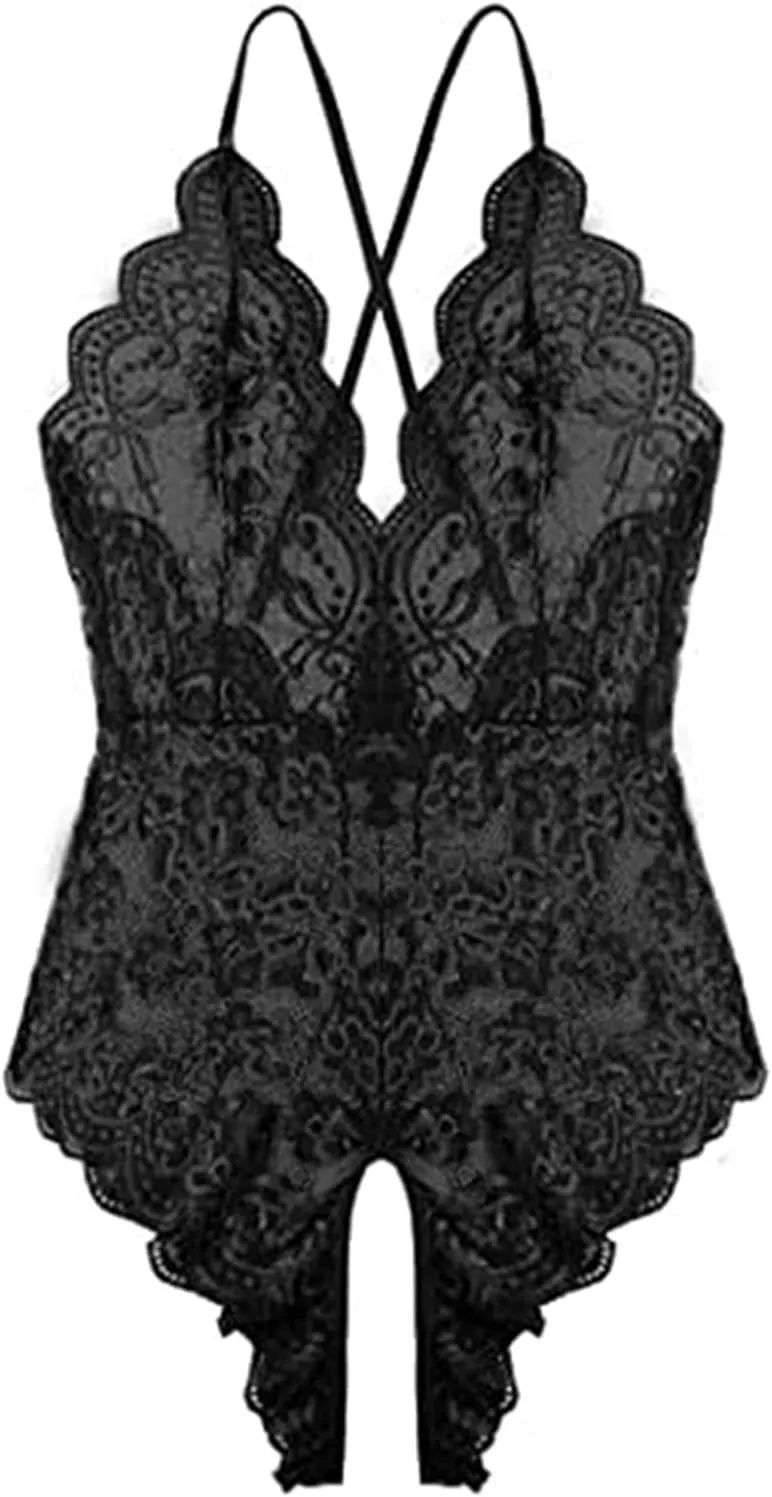 Lingerie Sets for Women Sexy Snap Crotch Sexy Mesh Teddy Bodysuit Bridal Lingerie Hollow Out Wicked