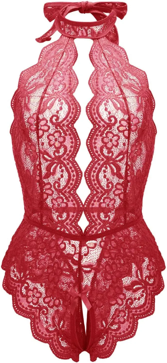 Lingerie Sets for Women Sexy Snap Crotch Sexy Mesh Teddy Bodysuit Bridal Lingerie Hollow Out Wicked
