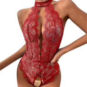 Lingerie Sets for Women Sexy Snap Crotch Sexy Mesh Teddy Bodysuit Bridal Lingerie Hollow Out Wicked