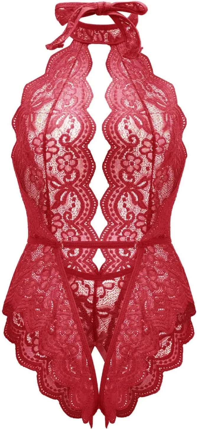 Lingerie Sets for Women Sexy Snap Crotch Sexy Mesh Teddy Bodysuit Bridal Lingerie Hollow Out Wicked