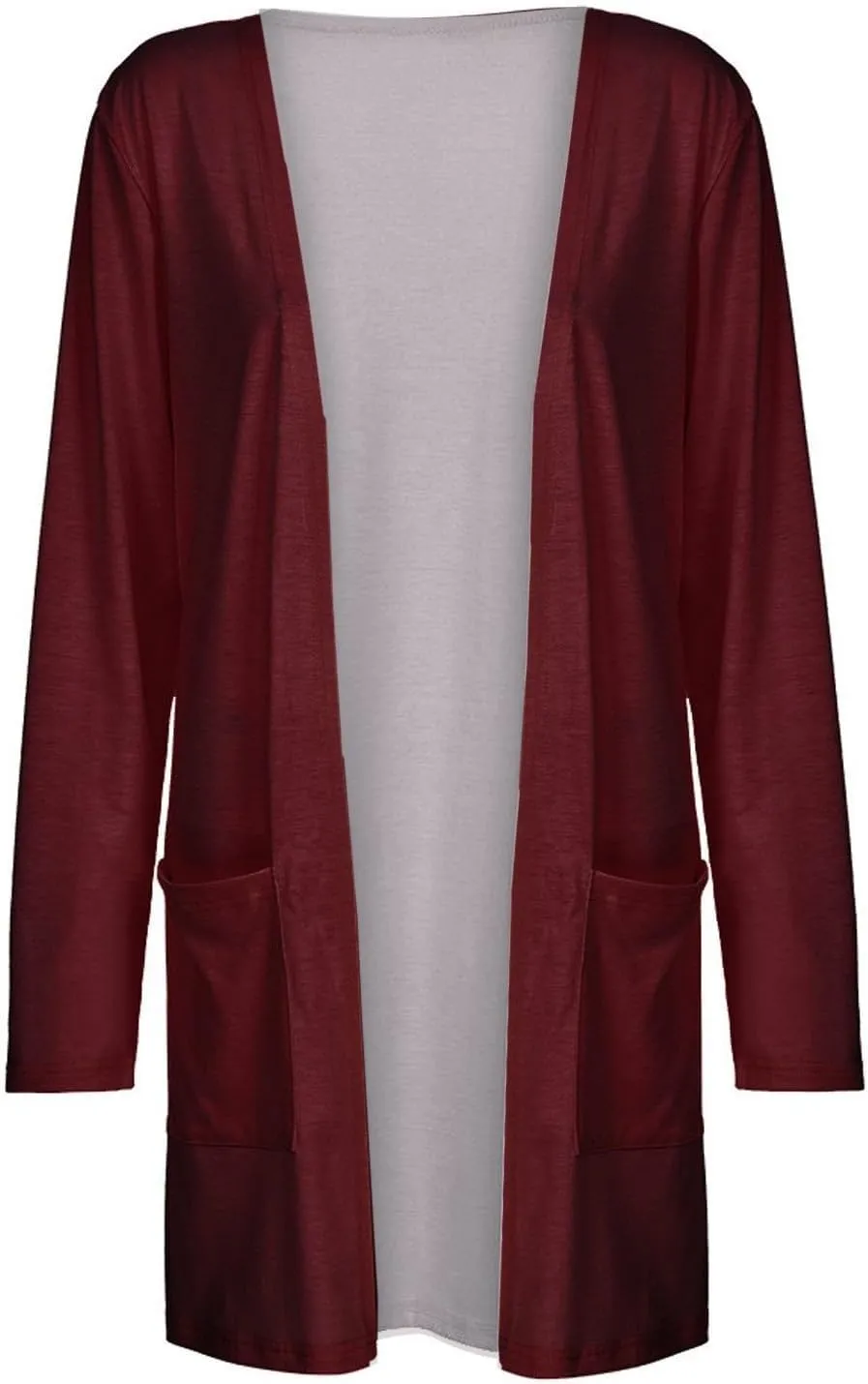 Long Sleeve Cardigan for Women Trendy Open Front Kimono Sweatshrits with Pockets Lightweight Casual Shirts Tops