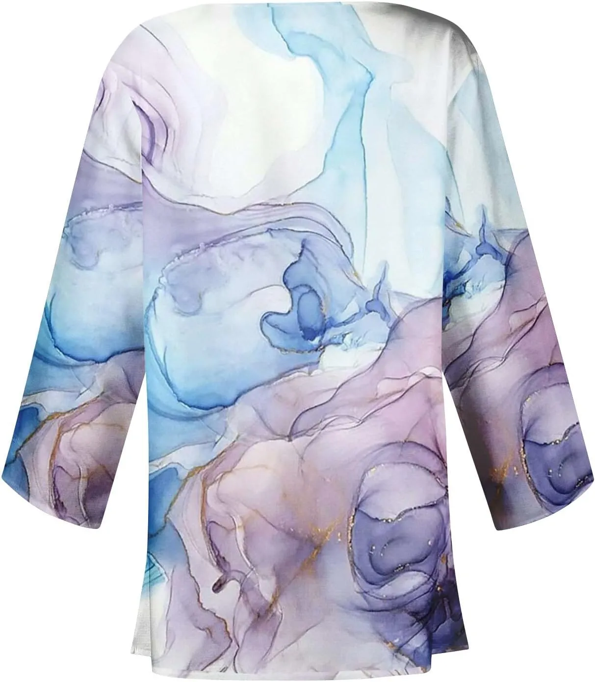 Long Sleeve Kimono for Womens Retro Print Casual Duster Blouse Tops Coat 3/4 Sleeve Jackets Lightweight Cardigans