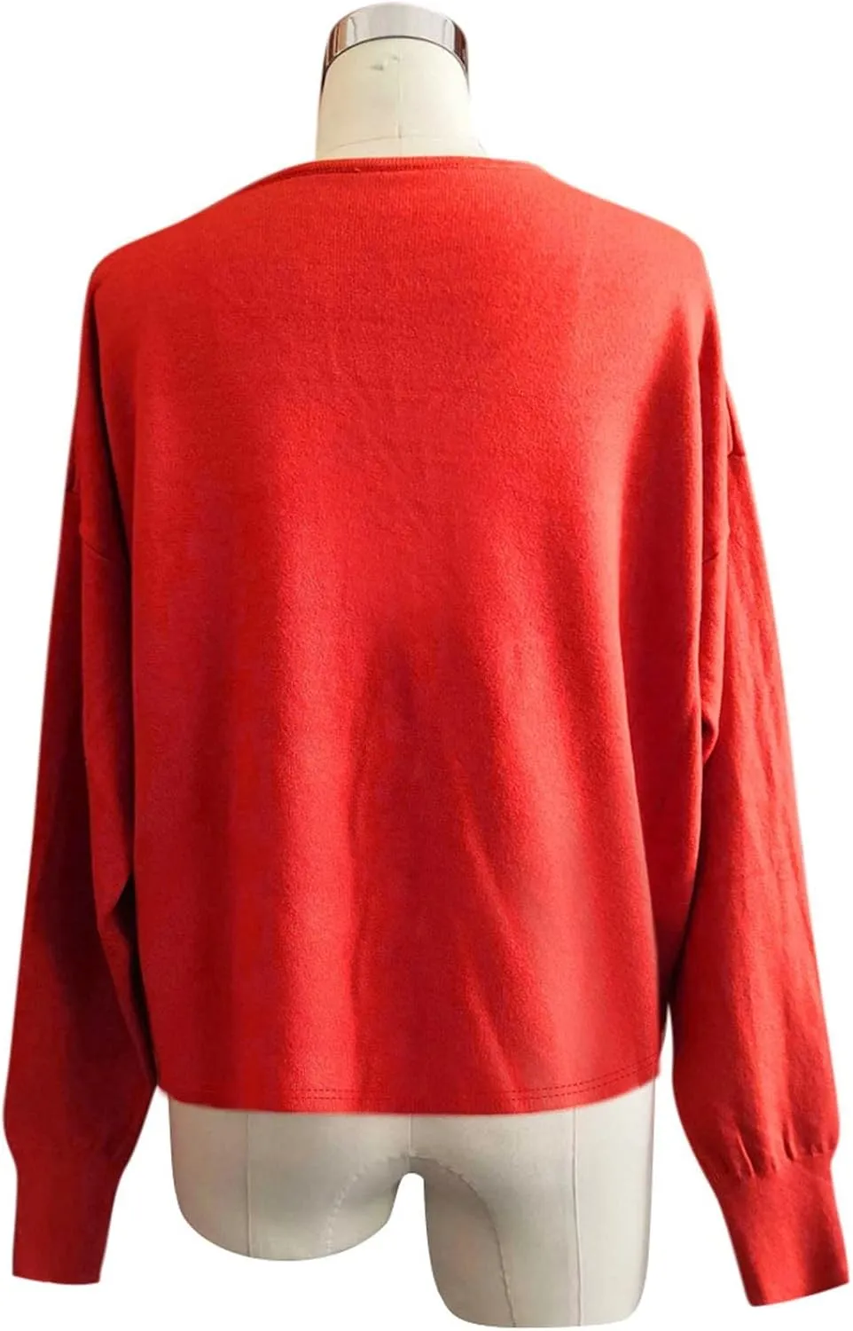 Long Sweater Women Fashion Women Solid V-Neck Buttons Casual Stretchy Knitted Sweater Cardigan Cardigan Long