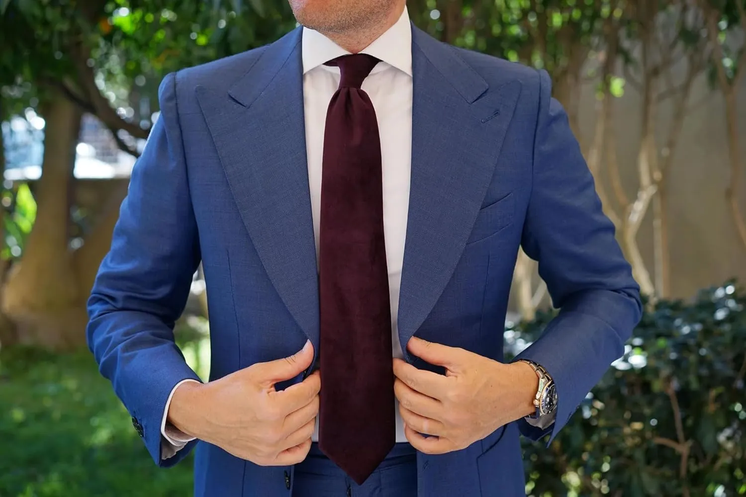 Luxury Velvet Formal Necktie for Men - Handwoven Pure Velvet Tie for Weddings, Business Events - Premium Men's Neckwear