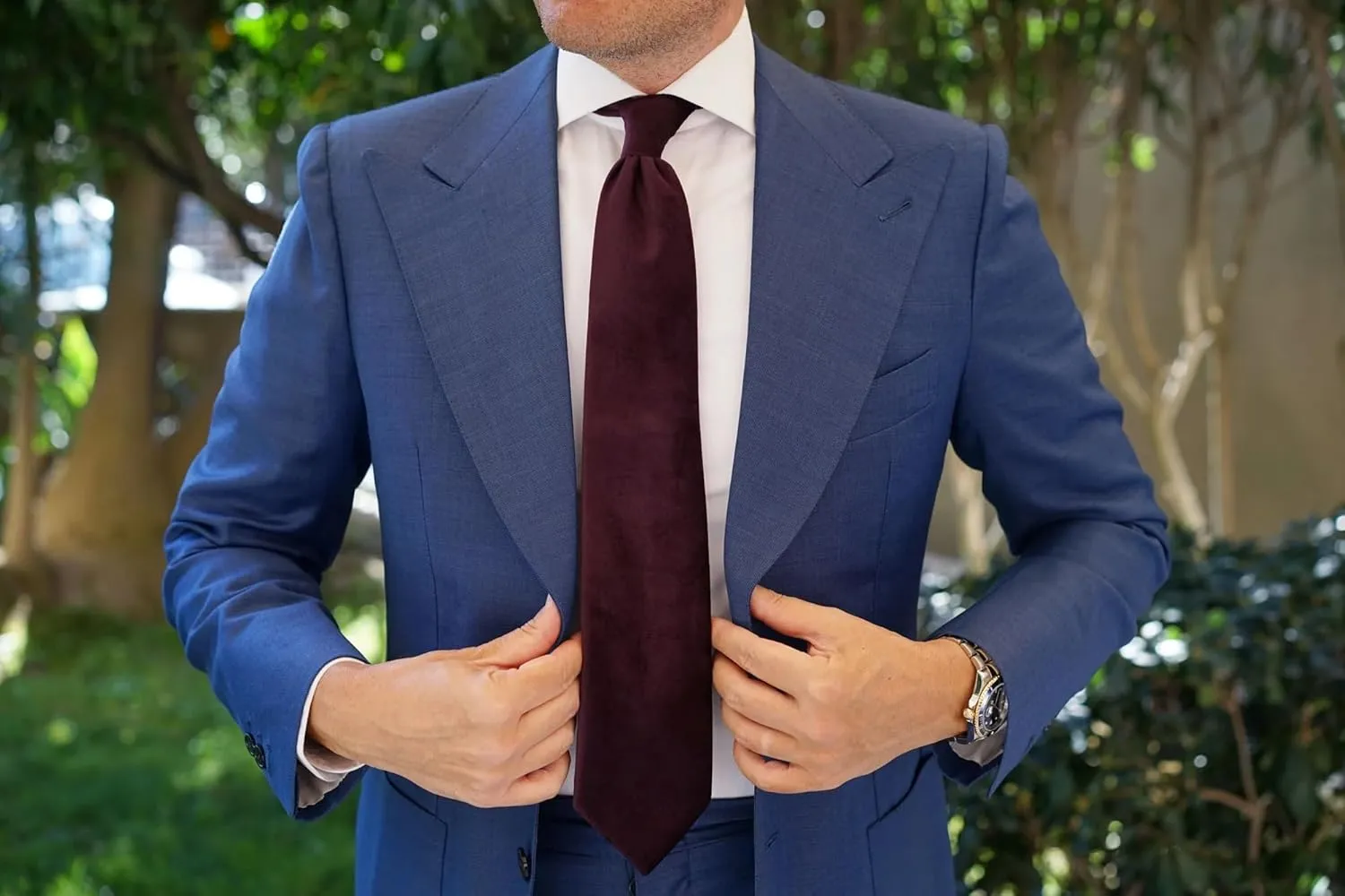 Luxury Velvet Formal Necktie for Men - Handwoven Pure Velvet Tie for Weddings, Business Events - Premium Men's Neckwear