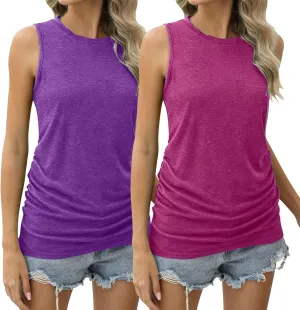 Maternity Tops Womens Gym Clothes Lightweight Tank Tops for Women Slim Fit Tank Tops Womens Trendy Summer Tops Loose Fit Tank Top Purple