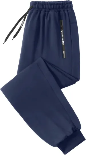 Mens Cargo Pants Casual Linen Stretchy Elastic Waist Pant Sweatpant Joggers Workout Running Gym