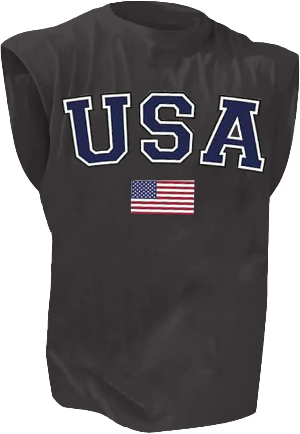 Men's Muscle Tank Tops Independence Day USA Patriotic 4th of July Muscle T-Shirts Lightweight Loose Sleeveless Shirts